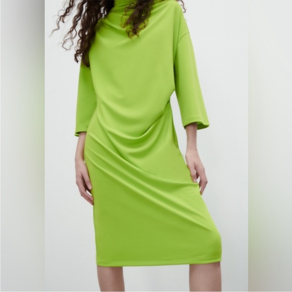 Zara Lime Green Dress - Picture 2 of 7